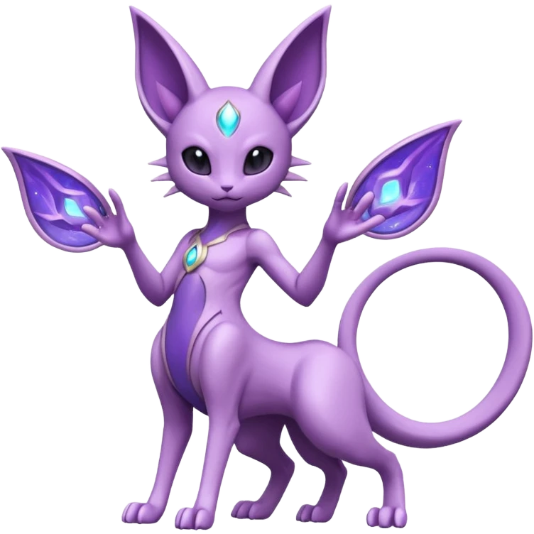 Mewtwo-Lunala-Espeon-Fakémon-hybrid-creature (full body)  emoji