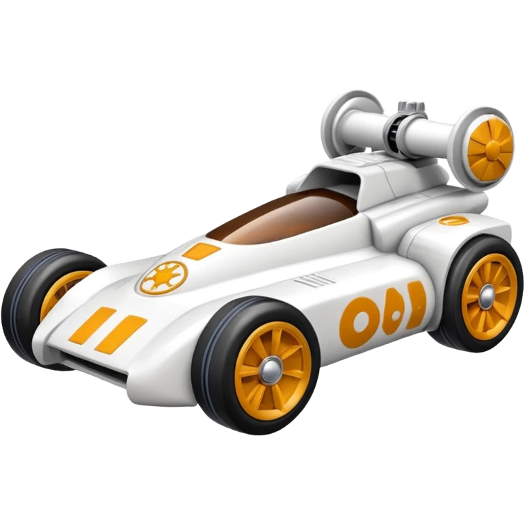 Hot wheels Star Wars racer verse Princess Leia. car emoji