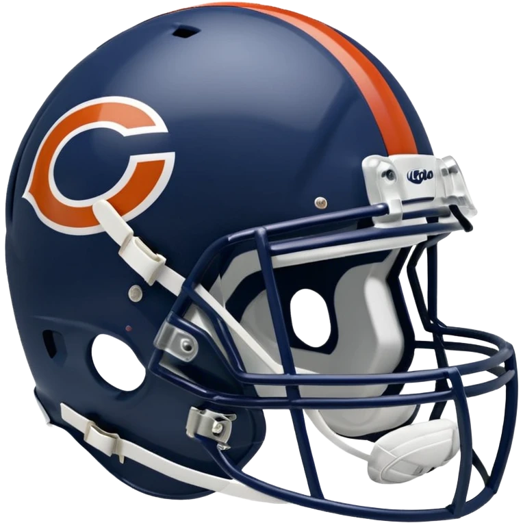 The Washington commanders football helmet and the Chicago Bears football helmet facing each other emoji