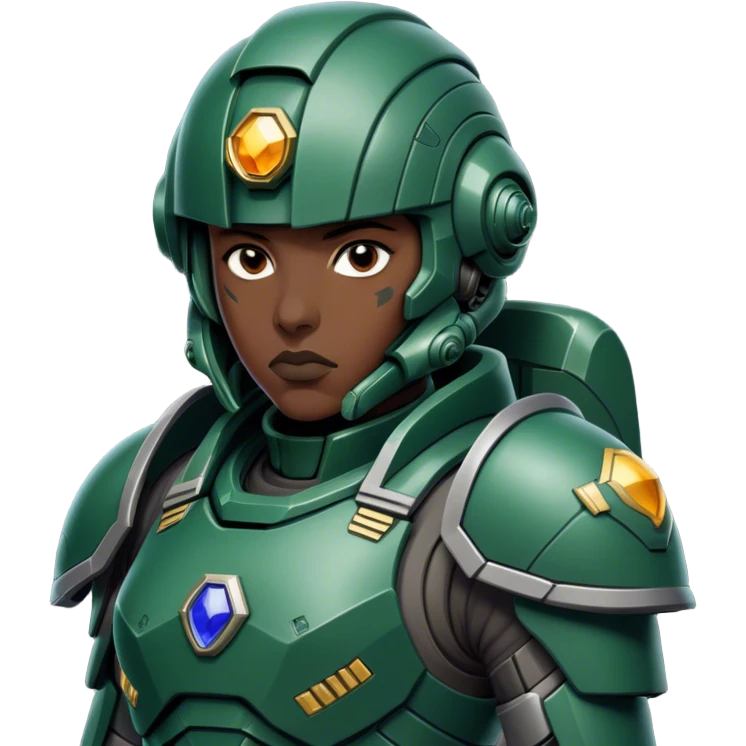 Cinematic Realistic StarCraft Terran Marine Portrait, head tilted epicly and inquisitively, showcasing a commanding presence and battle-hardened spirit. His steely gaze, set against intricately engineered tactical armor in dark green and grey, is rendered with lifelike clarity and dramatic lighting, high shine, epic and awe-inspiring, embodying the futuristic valor of a Terran warrior. emoji