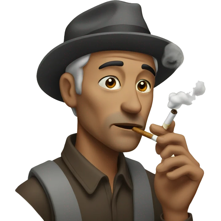 Man smoking emoji