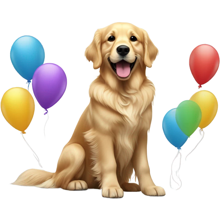 Golden retriever couleur blanc anniversaire  emoji