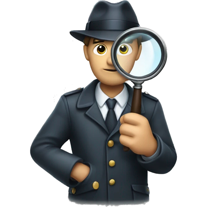 detective with magnifying glass in his hand emoji