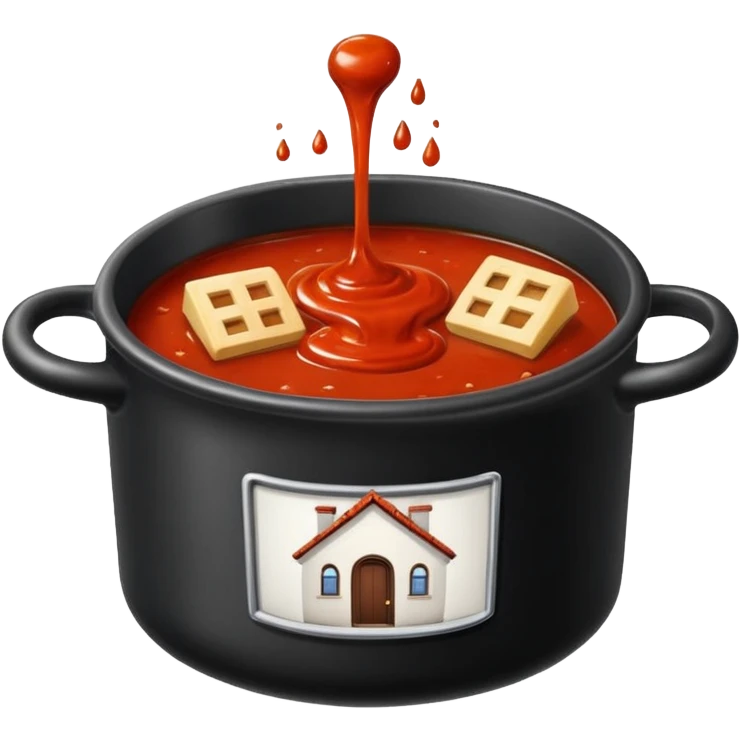 House in a pot of sauce emoji