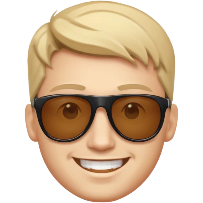 Guy with a sunglass emoji