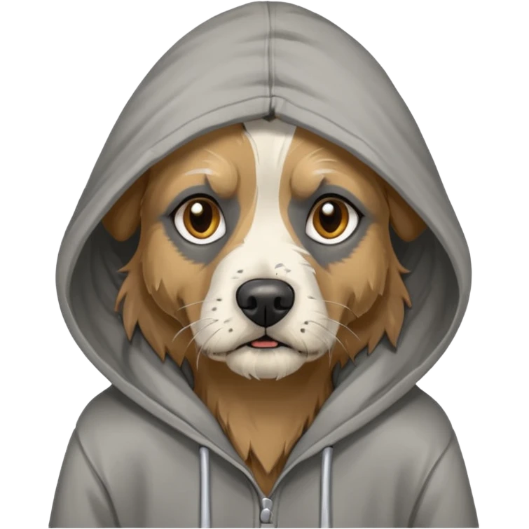 homeless dog with torn hoodie


 emoji