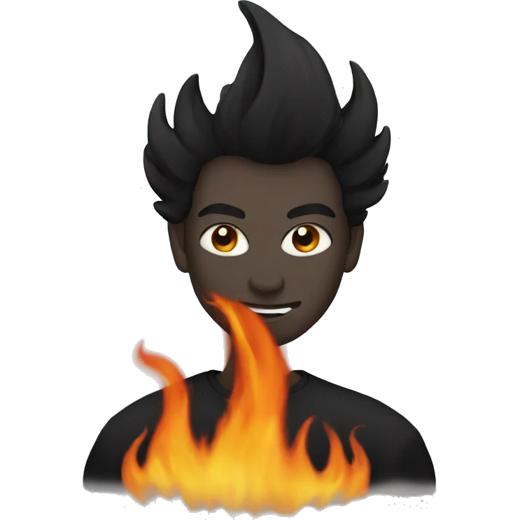 black flames emoji