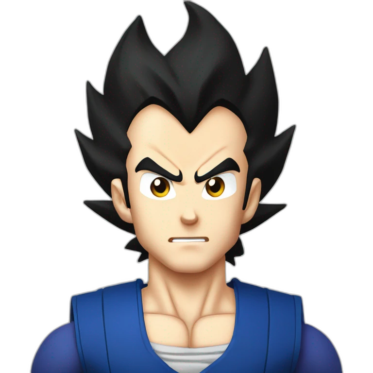vegeta face long hair emoji