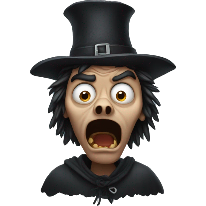Scared crow emoji