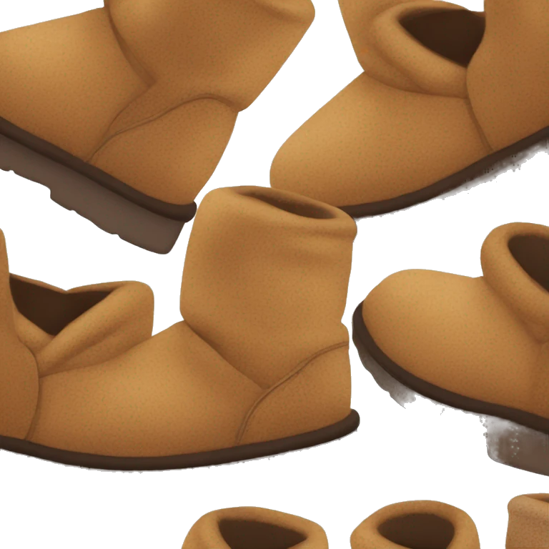 brown cozy ugg slippers with no fur emoji