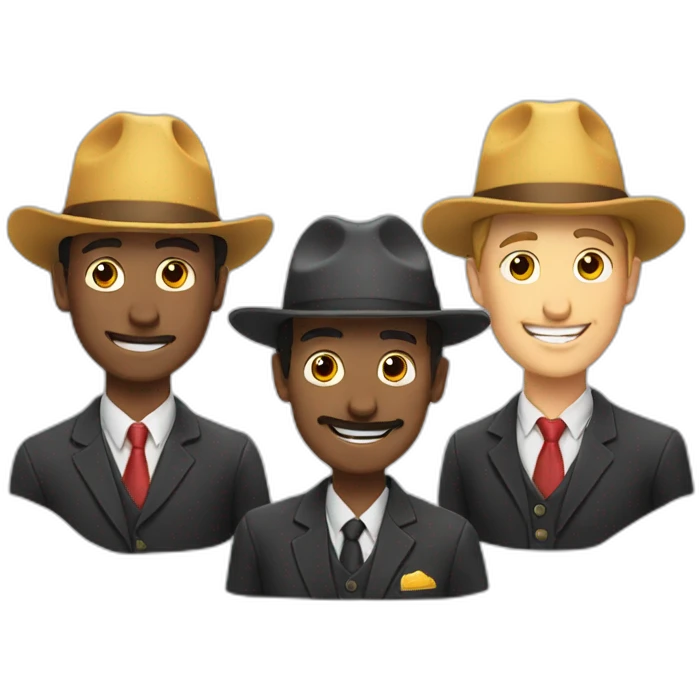 3 amigos doing the best work together emoji