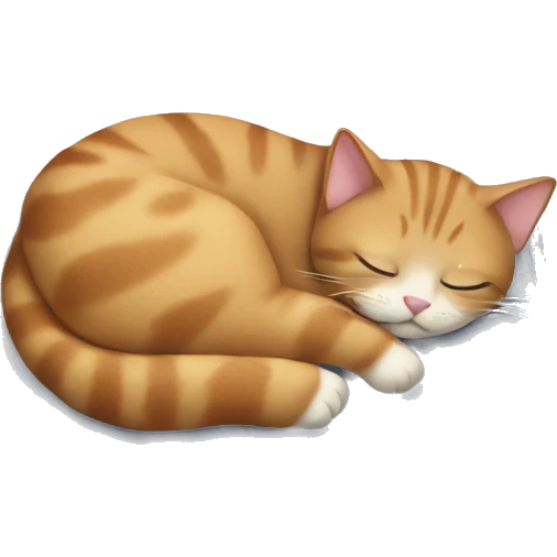 cut cat sleeping on a soft blanket emoji