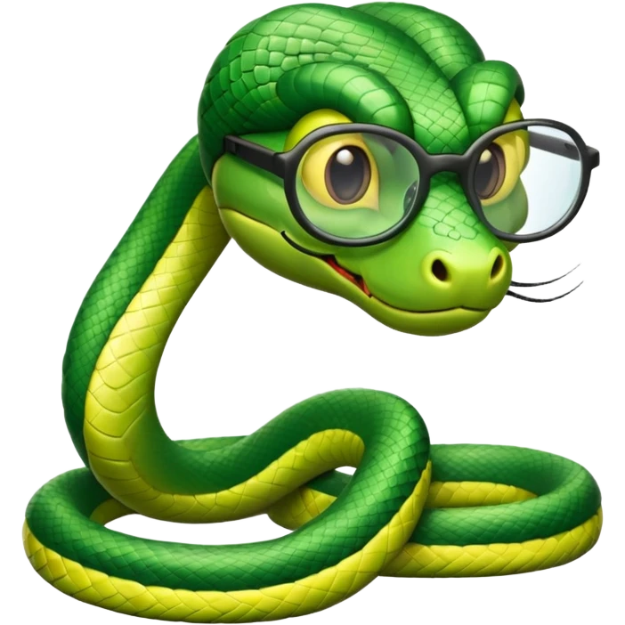snake with glasses  emoji