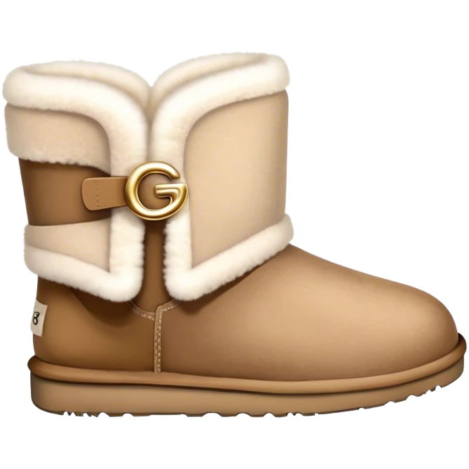 UGG 三条横杠 厚底凉鞋 顶视 一双 emoji