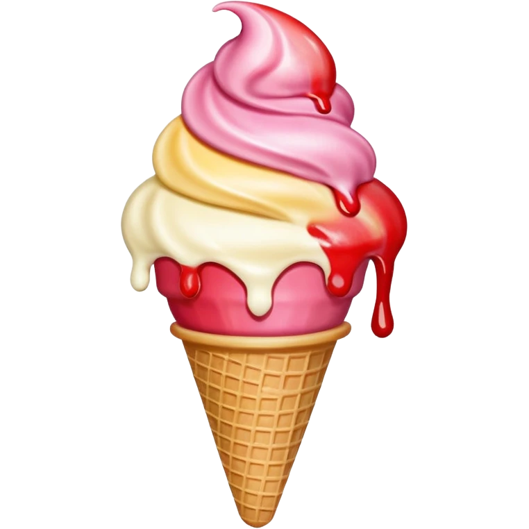 ice cream cone fallen upside down emoji