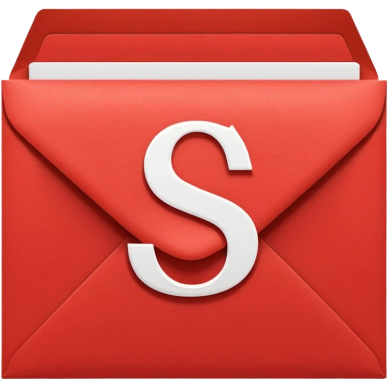 red envelope with white "S" logo emoji