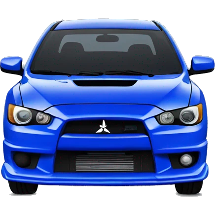 mitsubishi lancer IX evolution  blue  emoji