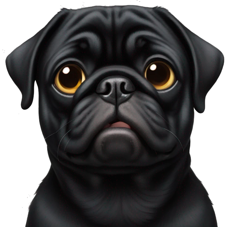 Black pug emoji