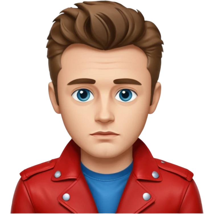 James Dean with blue eyes red jacket emoji