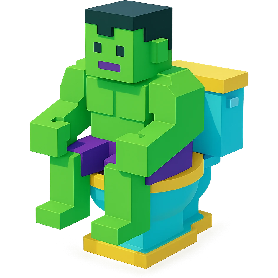 Hulk in Toilet  emoji