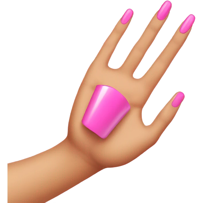 hand waving in pink  emoji
