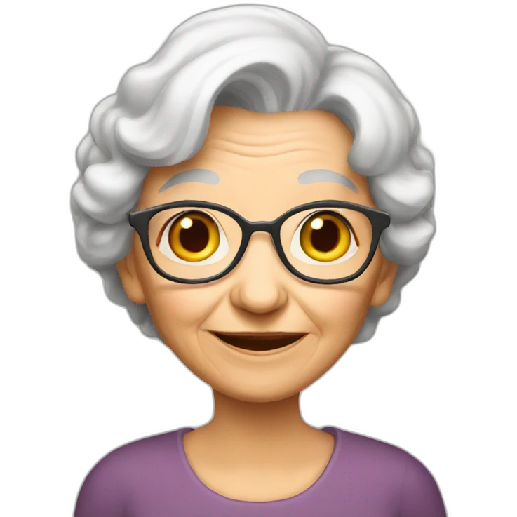 Old Lady in love emoji