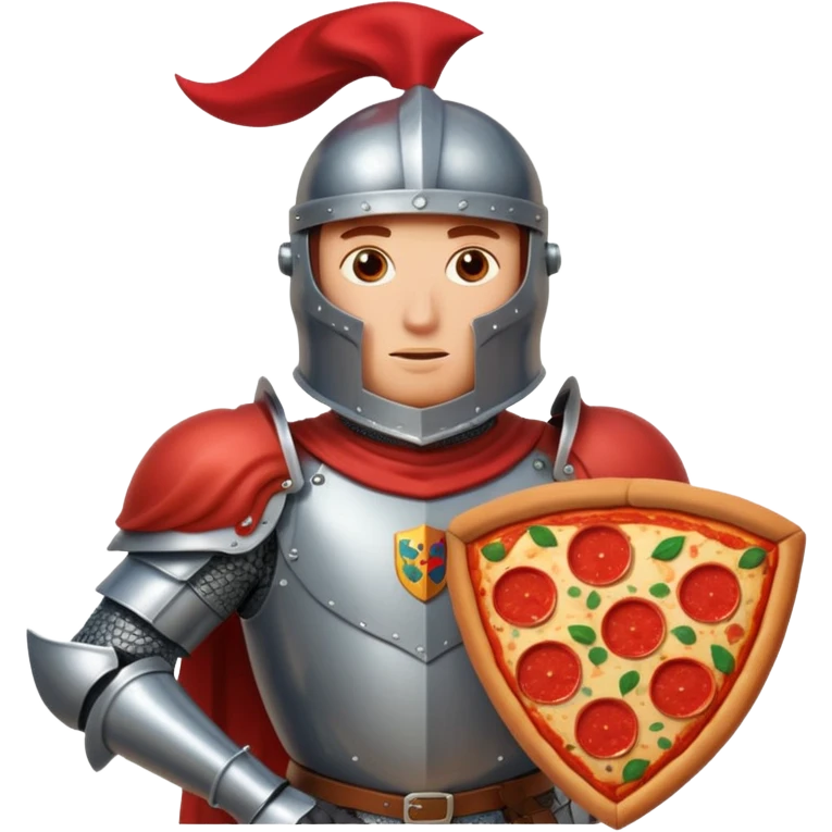 Pizza Knight his armor is piza box  emoji