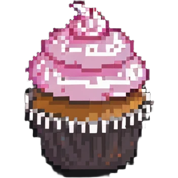 cupcake with pink icing emoji