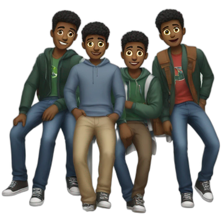 group of college boys emoji