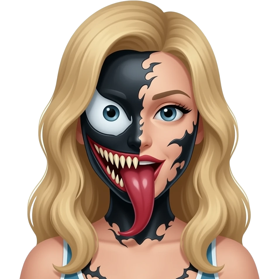 Venom licking mary jane’s face emoji