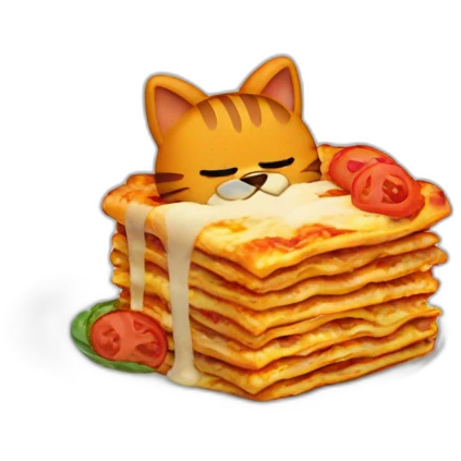 garfield eating lasagna emoji