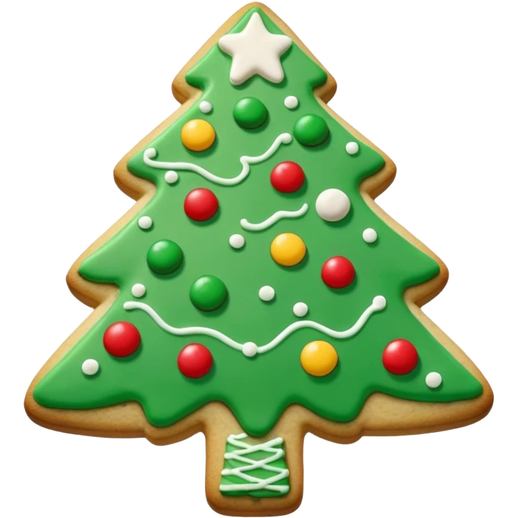christmas tree cookie emoji