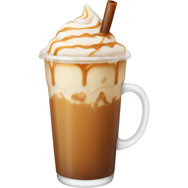 iced caramel latte emoji