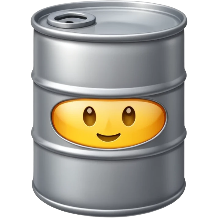 generate a realistic metal oil barrel without rust emoji