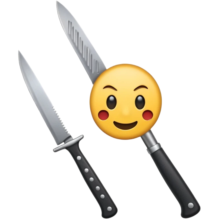 Emoji with knife  emoji