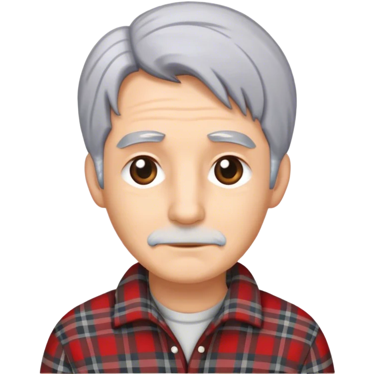 Grey hair plaid emoji