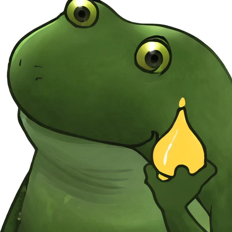 Gold blood droplet emoji