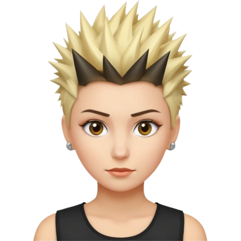 frau freche extreme Kurzhaarfrisur emoji