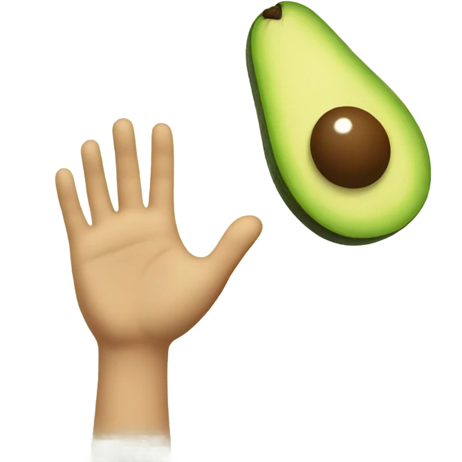 avocado high five emoji