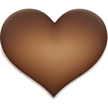 Brown ombre heart emoji