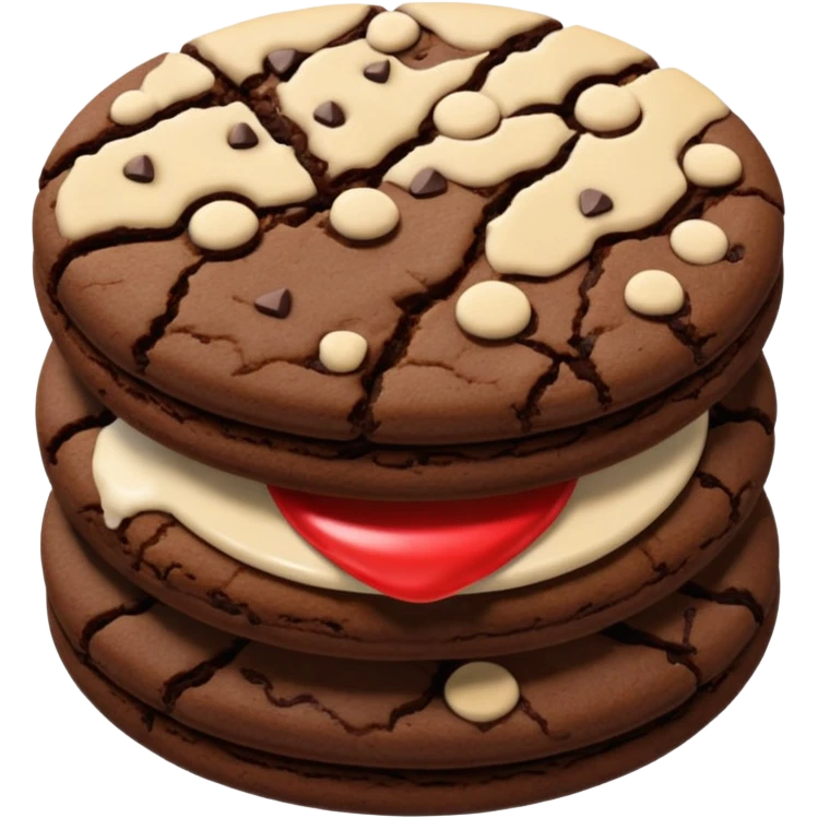dark chocolate cookie emoji