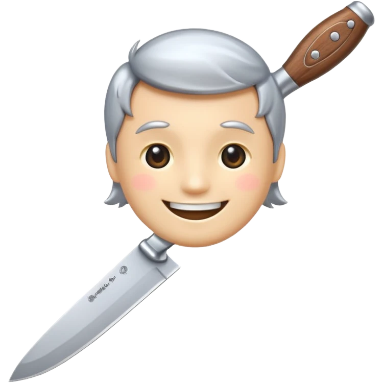 cute knife with face emoji