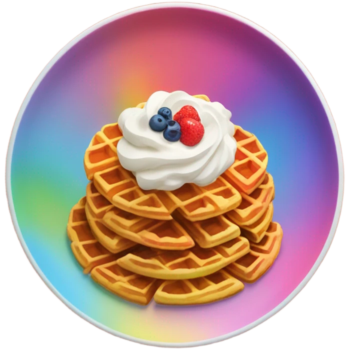 rainbow waffles  emoji