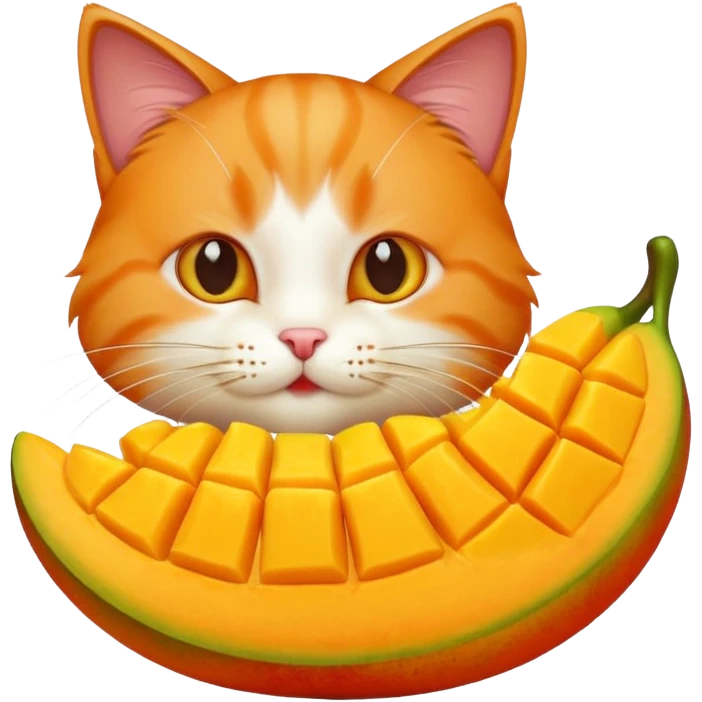 Cat eating majgo emoji