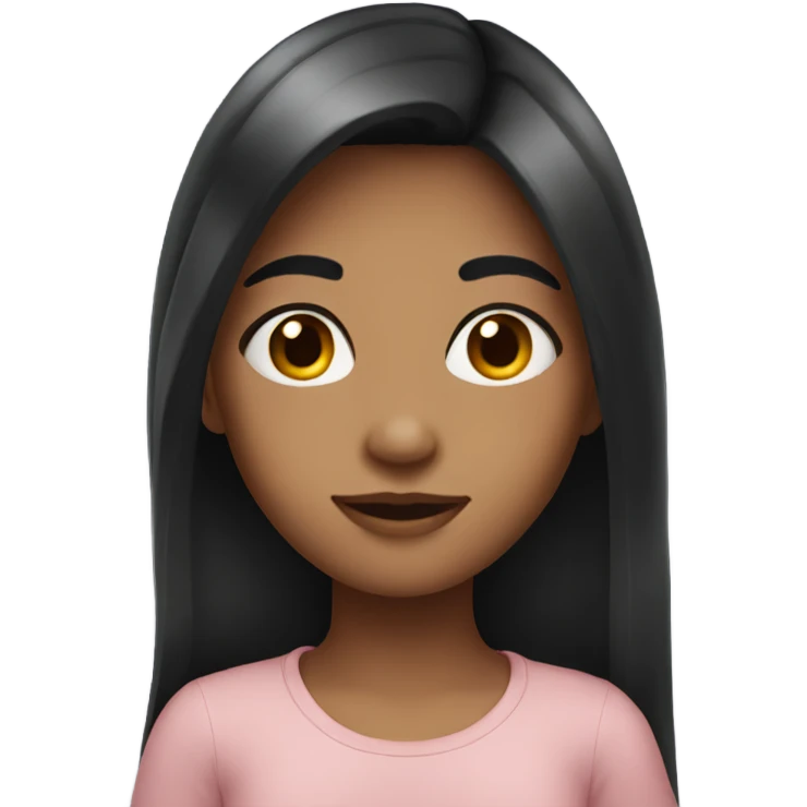 girl with pretty long dark hair  emoji