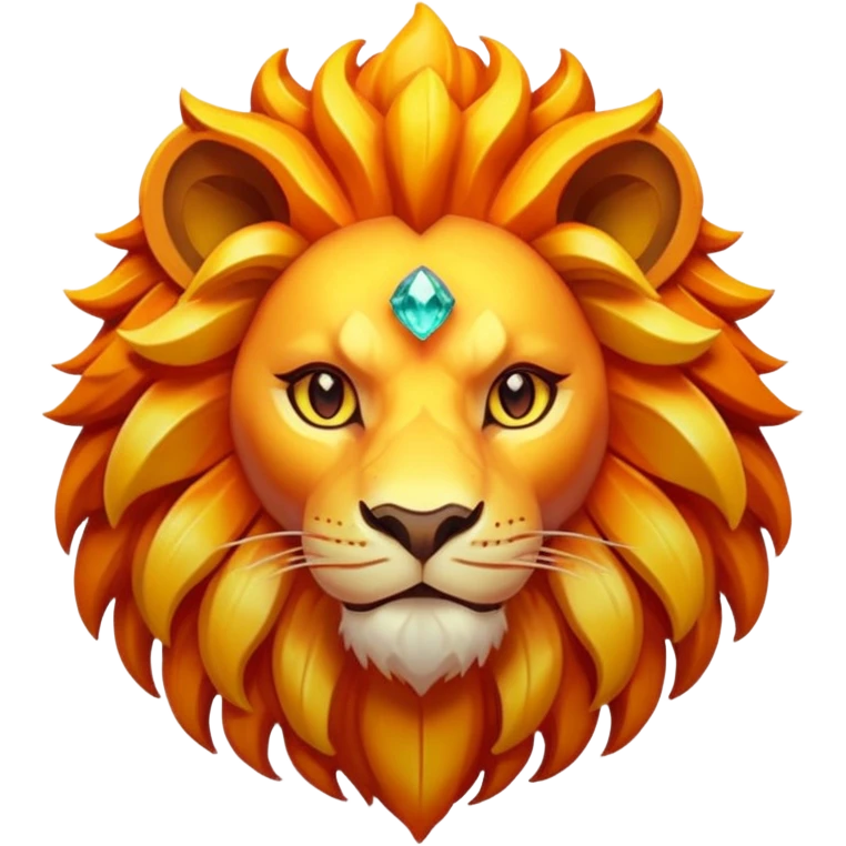 Pokemon legendary laranja and yellow crystal lion emoji