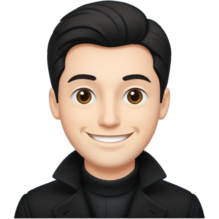 whiteman smile in blackcoat emoji