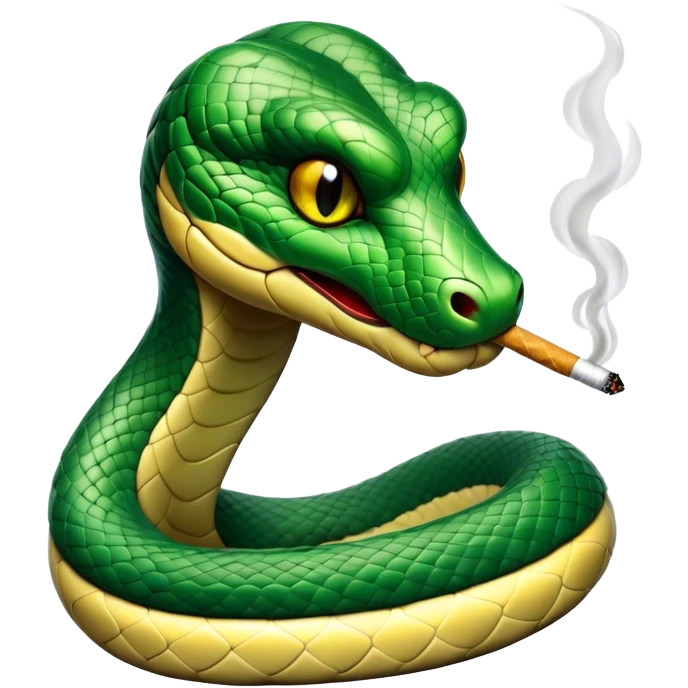 Snake smoking  emoji