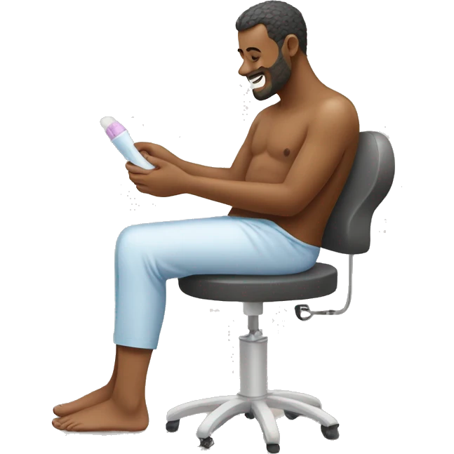 Podolog doing medical pedicure emoji