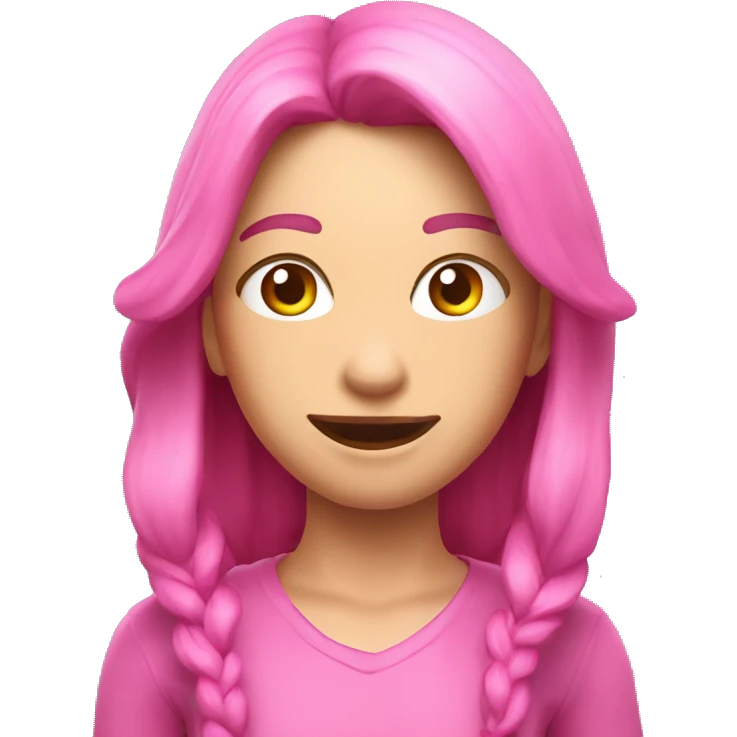 WoW en 3d coloe rosa emoji